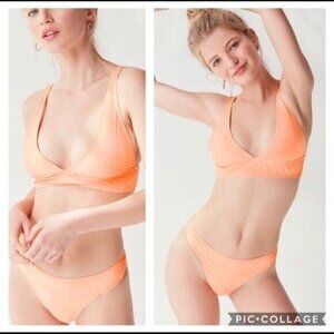 GNASH Swim X UO Jane Brief Bikini Bottom Orange Size US 4 EU 36